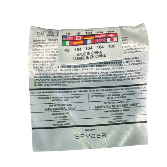 Spyder BoysTurner Insulated Ski Jacket red and black color block design Size16 - Picture 4 of 4